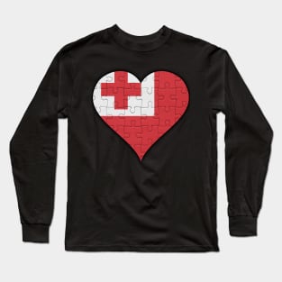 Togan Jigsaw Puzzle Heart Design - Gift for Togan With Tonga Roots Long Sleeve T-Shirt